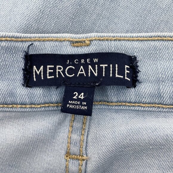 J. Crew Mercantile Women's Jeans High Rise Skinny Light Wash Raw Hems size 24 - Picture 7 of 9